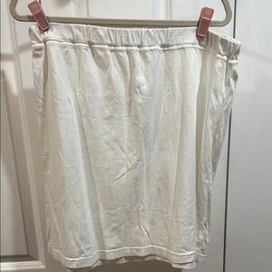 Casual 100% Cotton White Women's Skirt